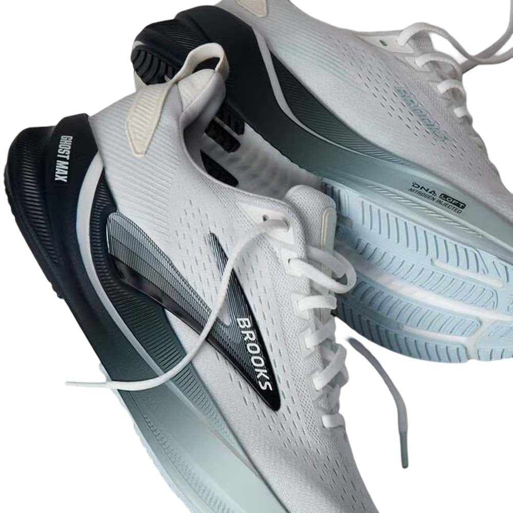 Tenis Brooks para Hombre Ghost Max 4 Blanco-Azul
