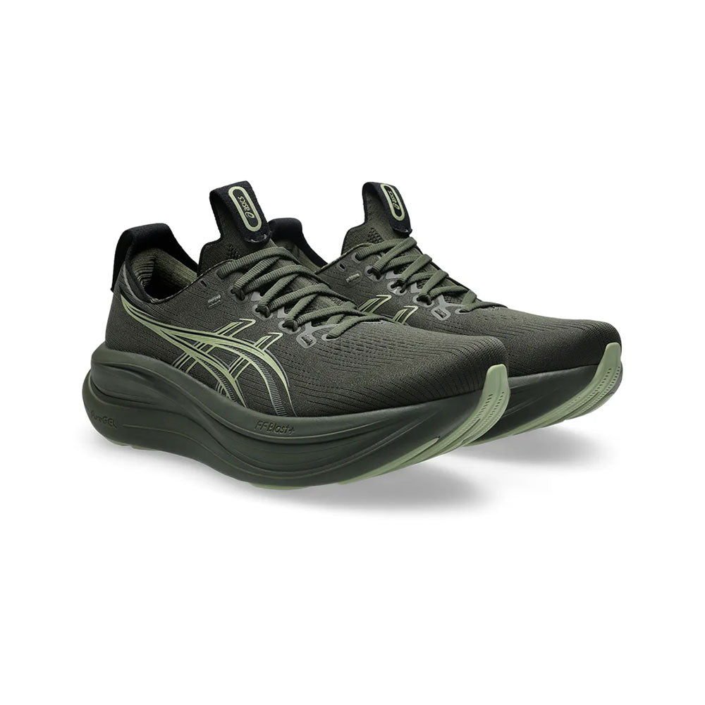 Tenis Asics para Hombre Nimbus 28 Negro-Verde