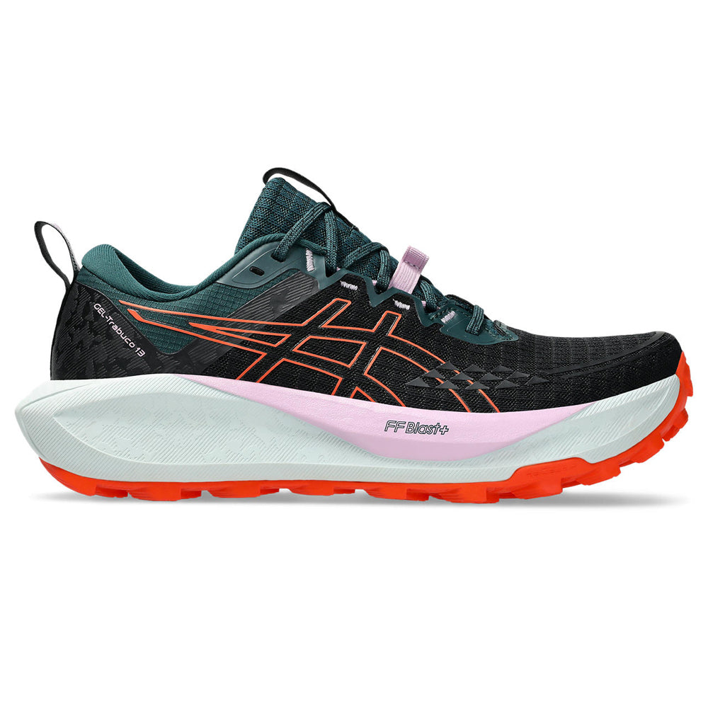 Tenis Asics para Mujer Trabuco 13 Negro-Naranja