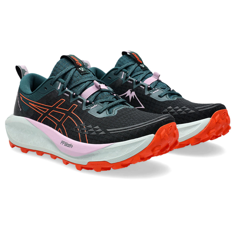 Tenis Asics para Mujer Trabuco 13 Negro-Naranja