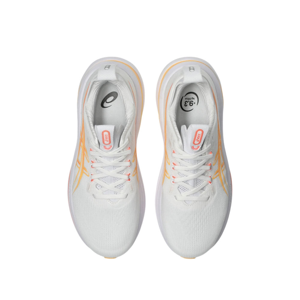 Tenis Asics para Mujer Nimbus 28 Rise & Shine Blanco-Coral