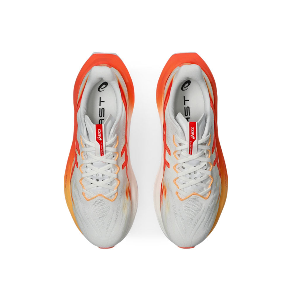 Tenis Asics Unisex Superblast 3 Rise & Shine Blanco-Naranja