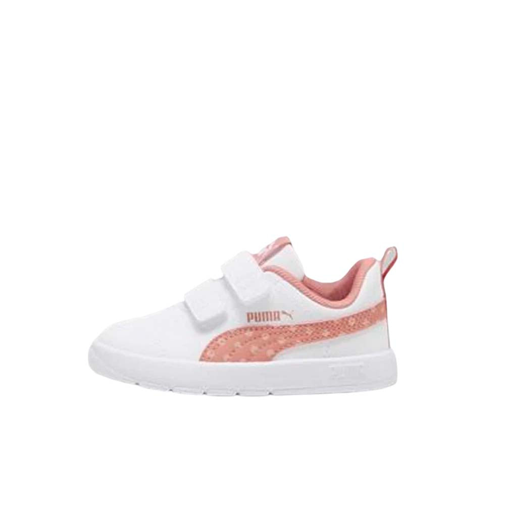 Tenis Puma para Niña Courtflex Blanco-Rosa