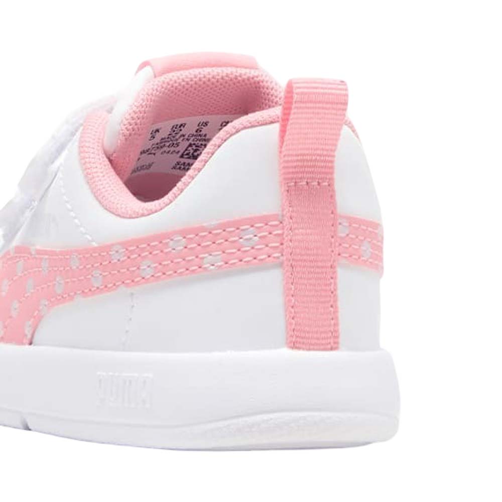 Tenis Puma para Niña Courtflex Blanco-Rosa