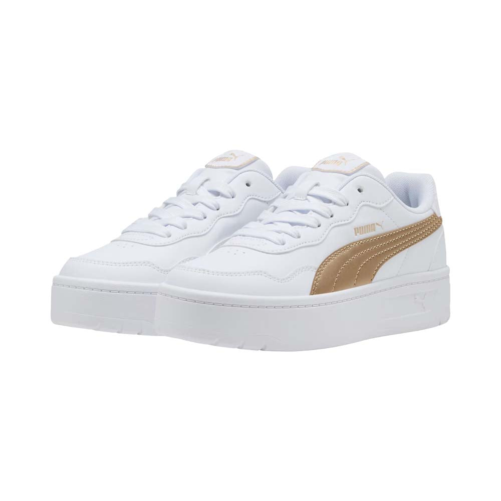Tenis Puma para Mujer Court Lally Blanco-Dorado