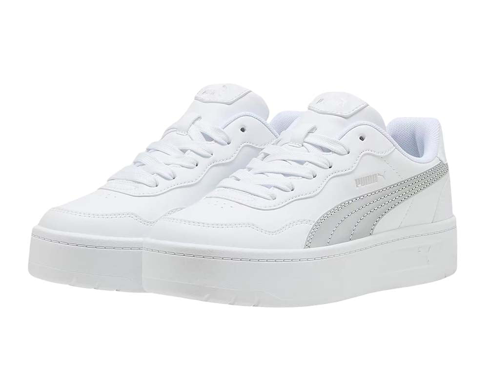 Tenis Puma para Mujer Court Lally Blanco-Plateado