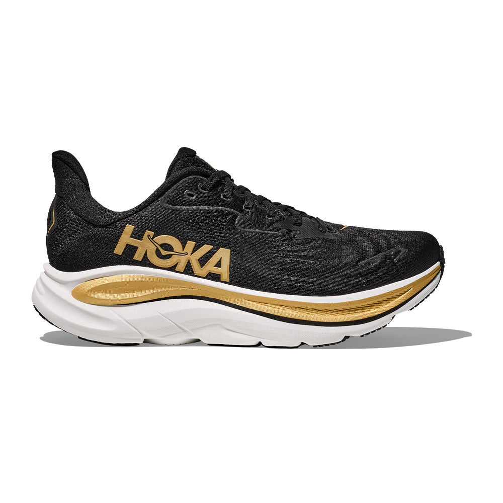 Tenis Hoka para Hombre Clifton 10 Negro-Dorado