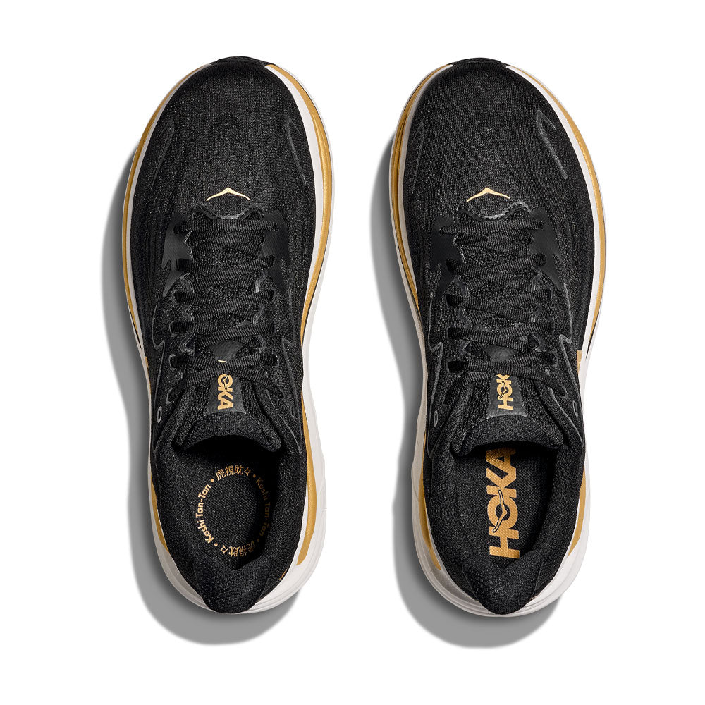 Tenis Hoka para Hombre Clifton 10 Negro-Dorado