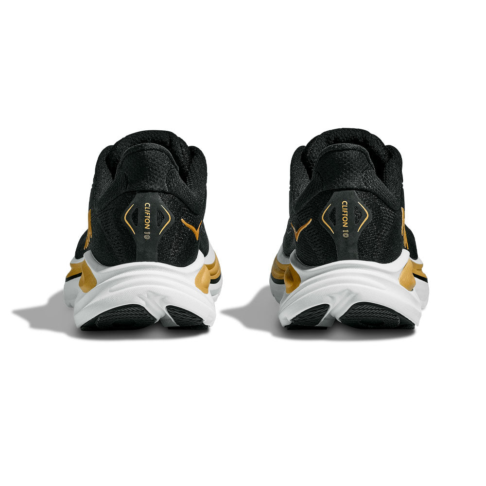 Tenis Hoka para Mujer Clifton 10 Negro-Dorado