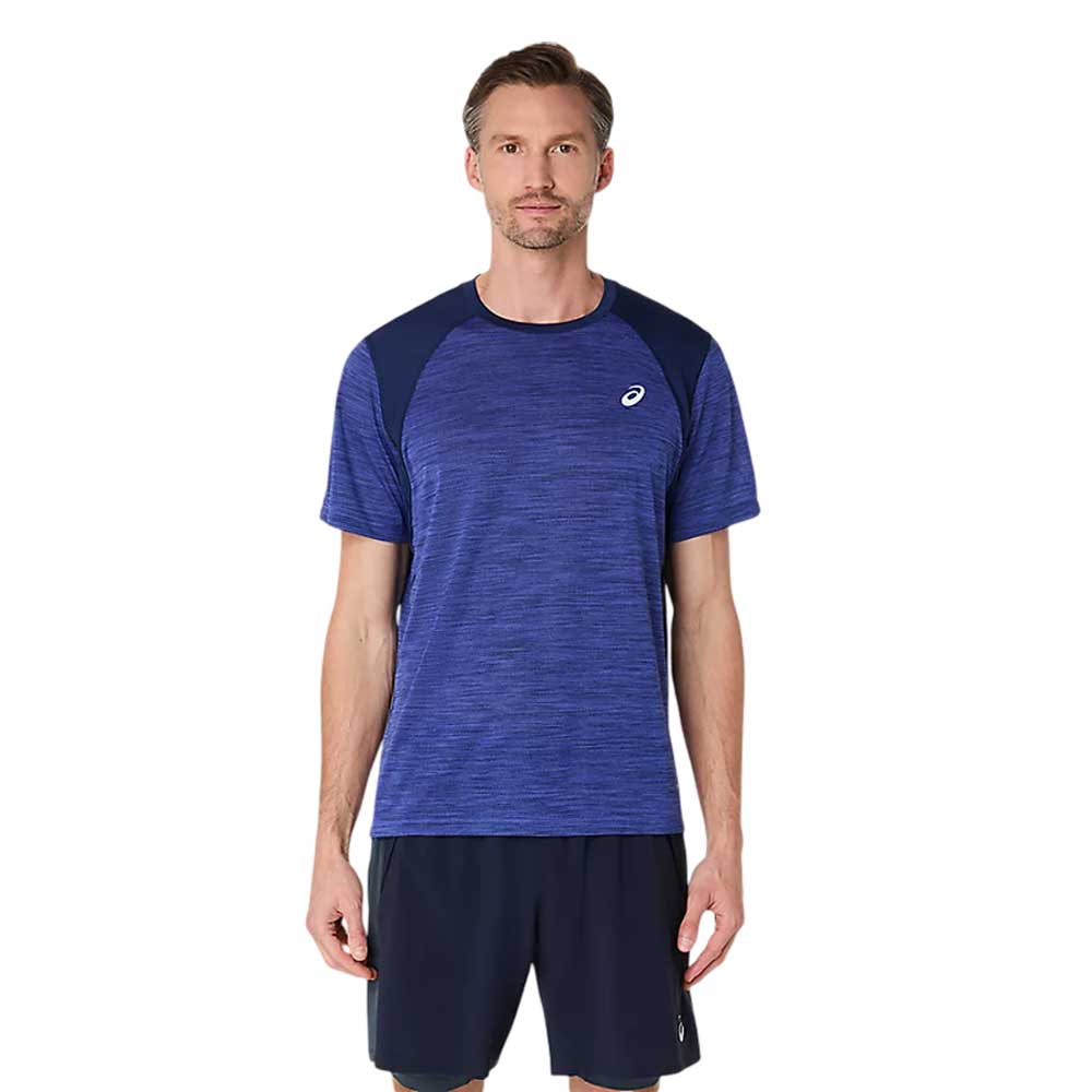 Playera Manga Corta Asics para Hombre Road SS Top Azul