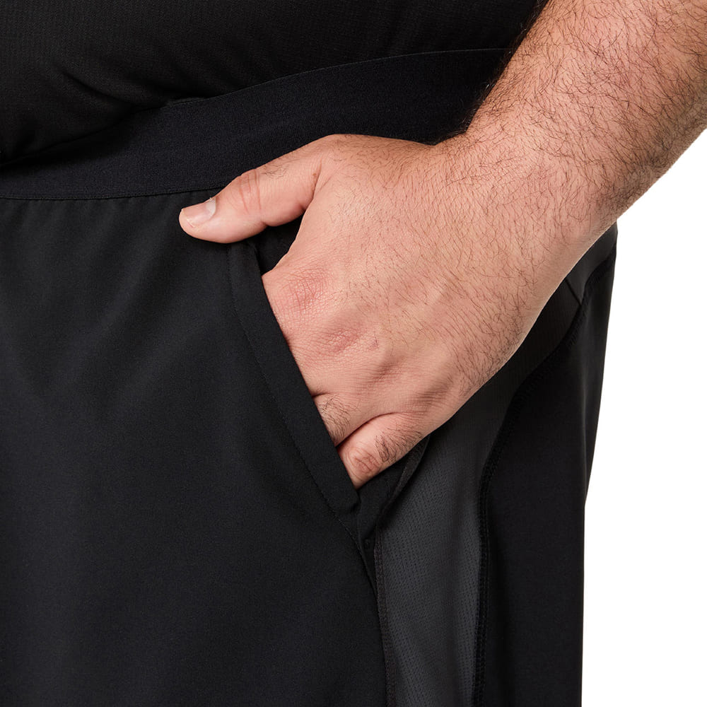 Short 2 en 1 Asisc para Hombre Road 2 in 1 5in Short Negro