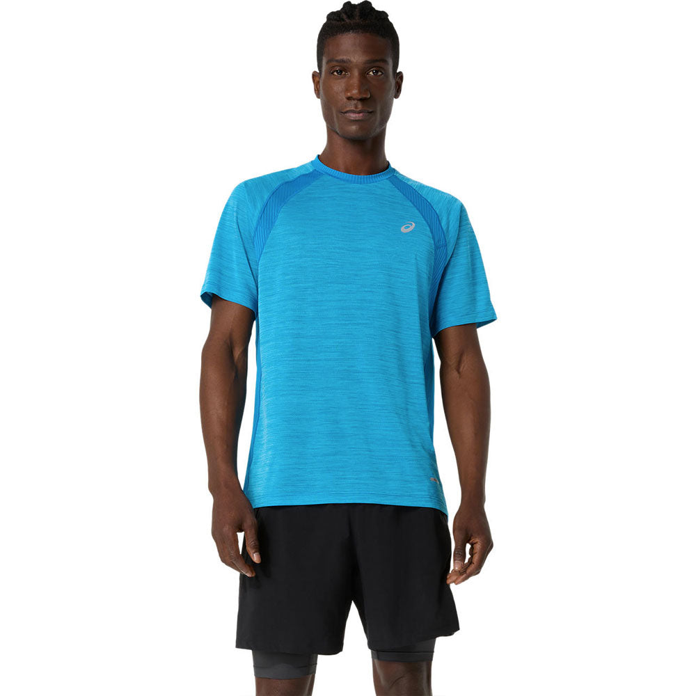Playera Manga Corta Asics para Hombre Road SS Top Azul