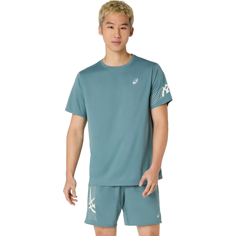 Playera Manga Corta Asics para Hombre Icon SS Top Azul