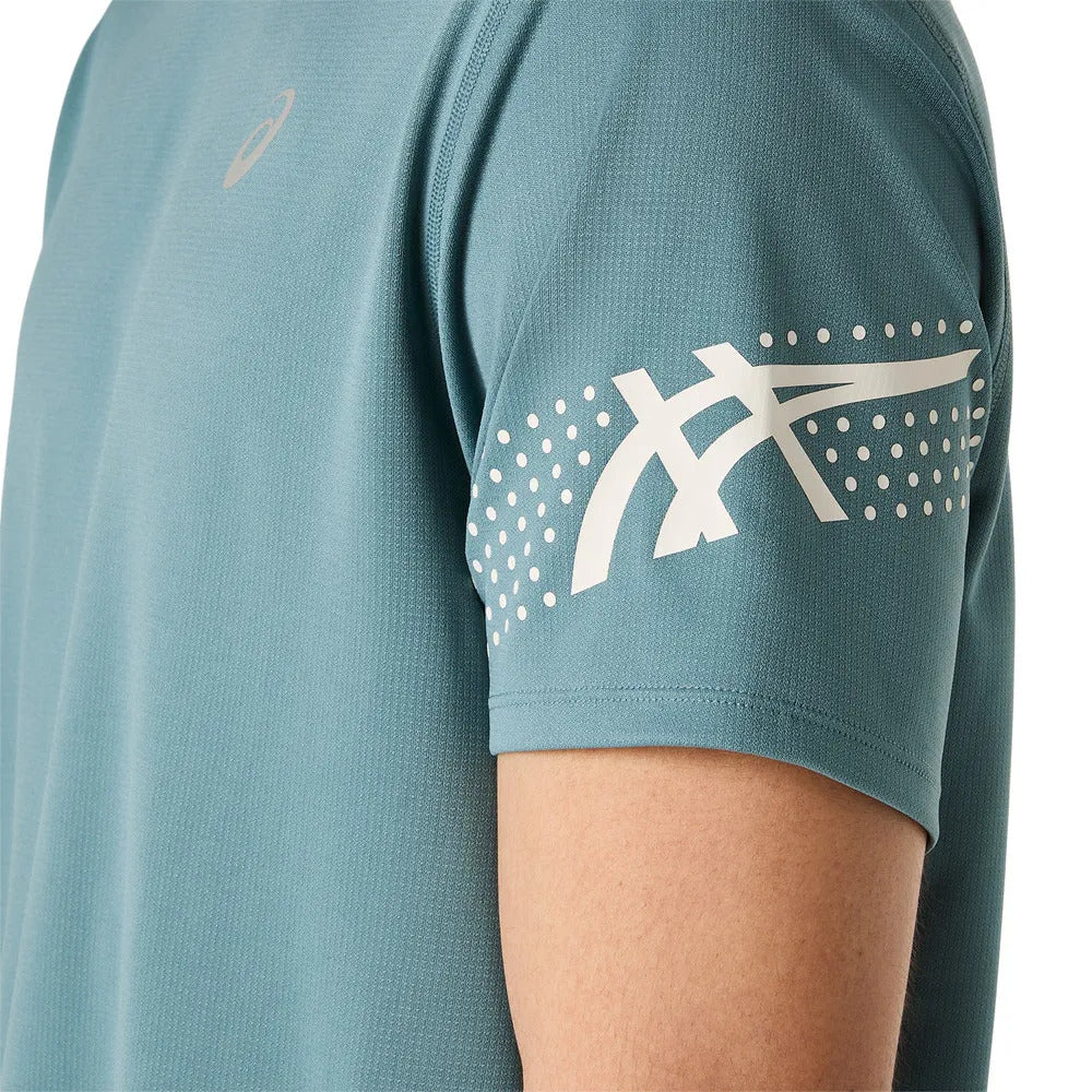 Playera Manga Corta Asics para Hombre Icon SS Top Azul