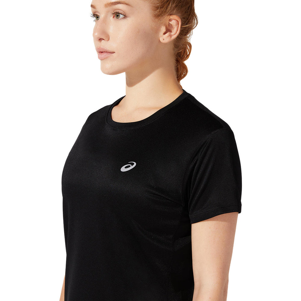 Playera Manga Corta Asics para Mujer Silver SS Top Negro