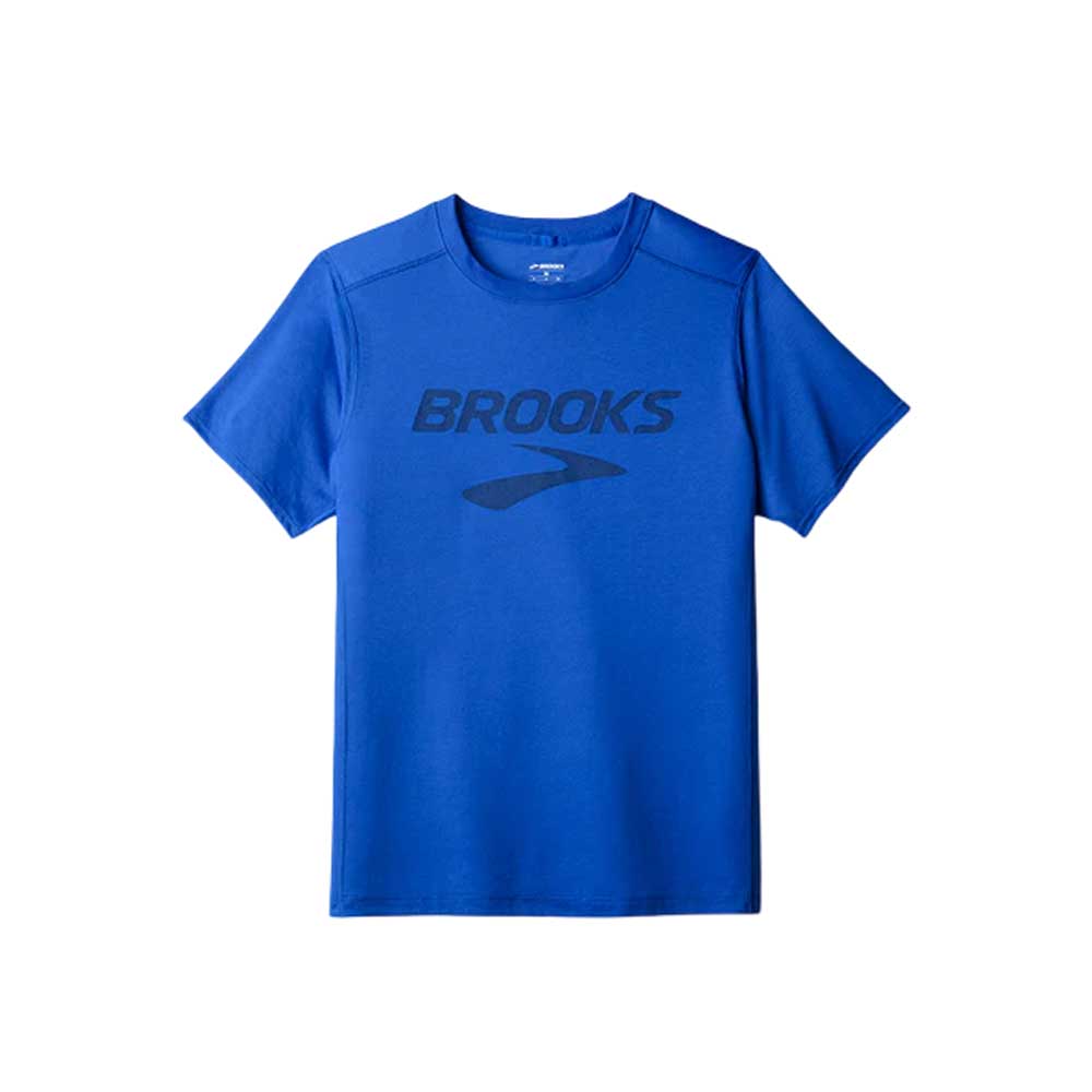 Playera Manga Corta Brooks para Hombre Distance Short Sleeve 3.0 Azul