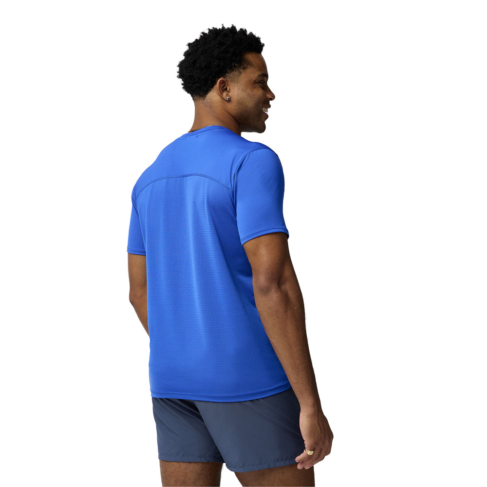 Playera Manga Corta Brooks para Hombre Atmosphere Short Sleeve 3.0 Azul