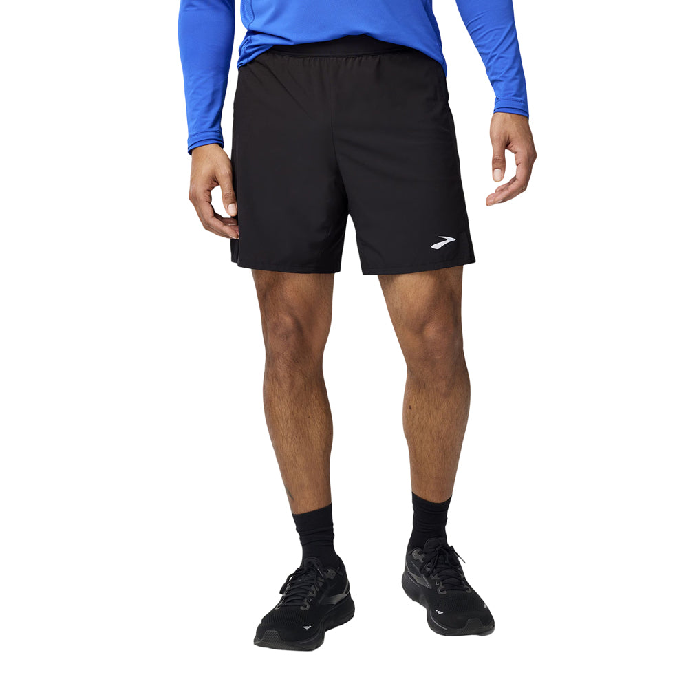 Short 2 en 1 Brooks para Hombre Journey 7in 2-in-1 Short Negro