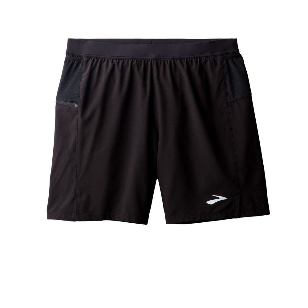 Short 2 en 1 Brooks para Hombre Journey 7in 2-in-1 Short Negro