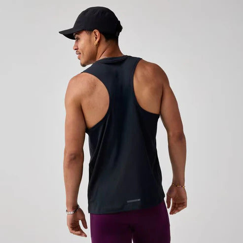 Playera Sin Mangas Brooks para Hombre Dash Singlet Negro