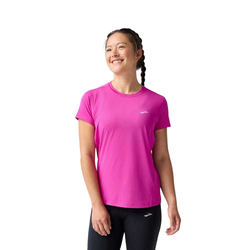 Playera Manga Corta Brooks para Mujer Sprint Free Short Sleeve 3.0 Rosa