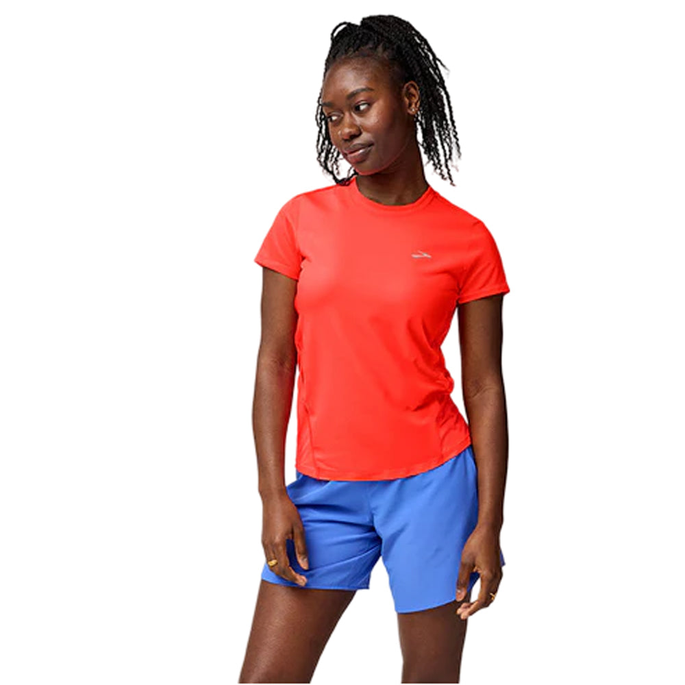 Playera Manga Corta Brokks para Mujer Sprint Free Short Sleeve 3.0 Naranja
