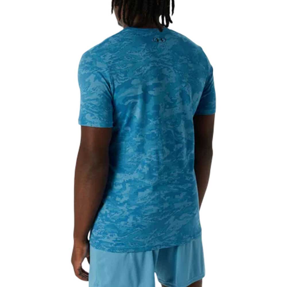 Playera Manga Corta Under Armour para Hombre ABC Camo SS Azul
