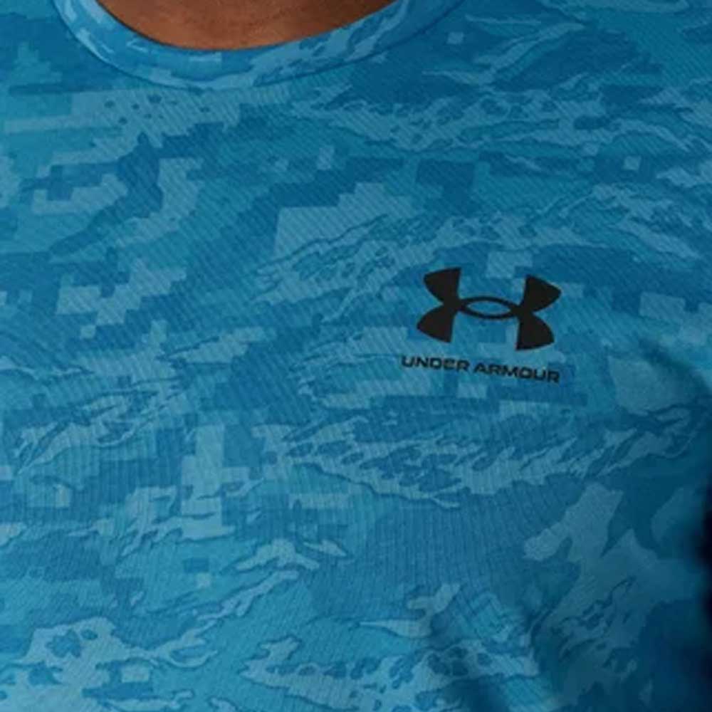Playera Manga Corta Under Armour para Hombre ABC Camo SS Azul