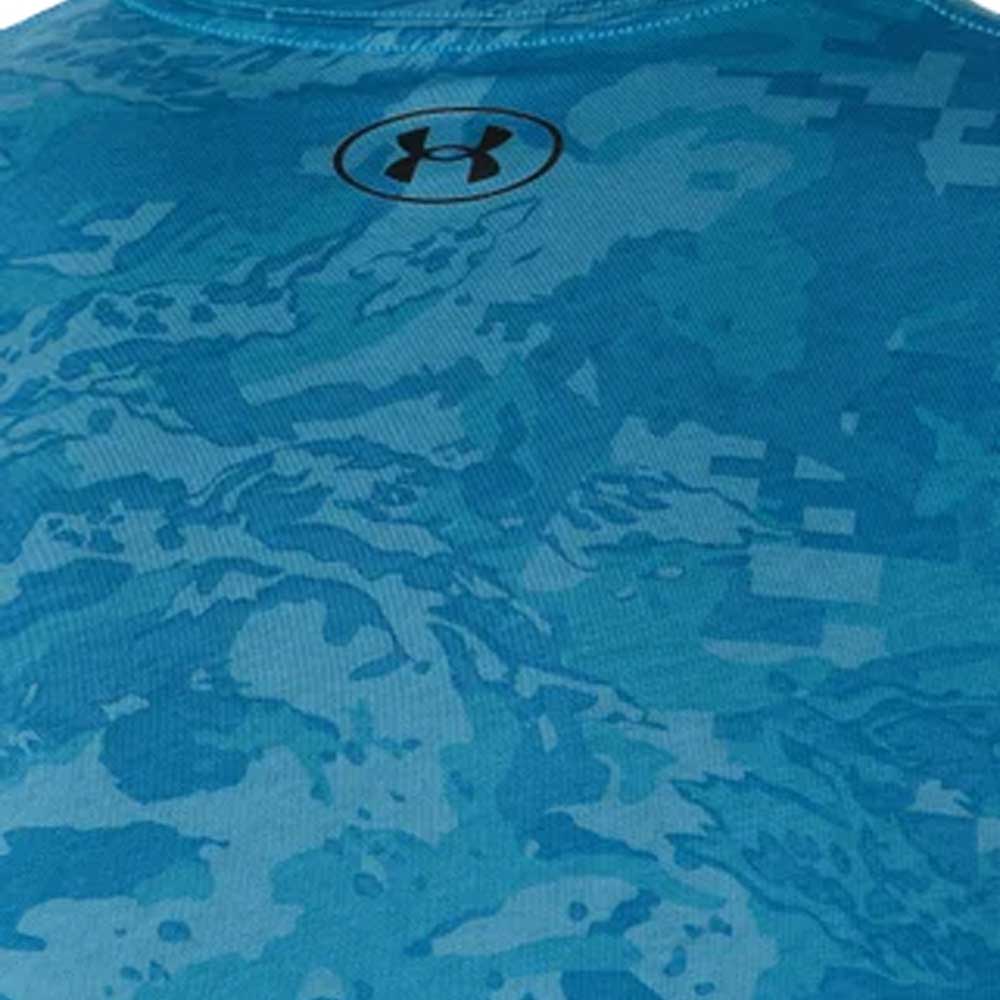 Playera Manga Corta Under Armour para Hombre ABC Camo SS Azul