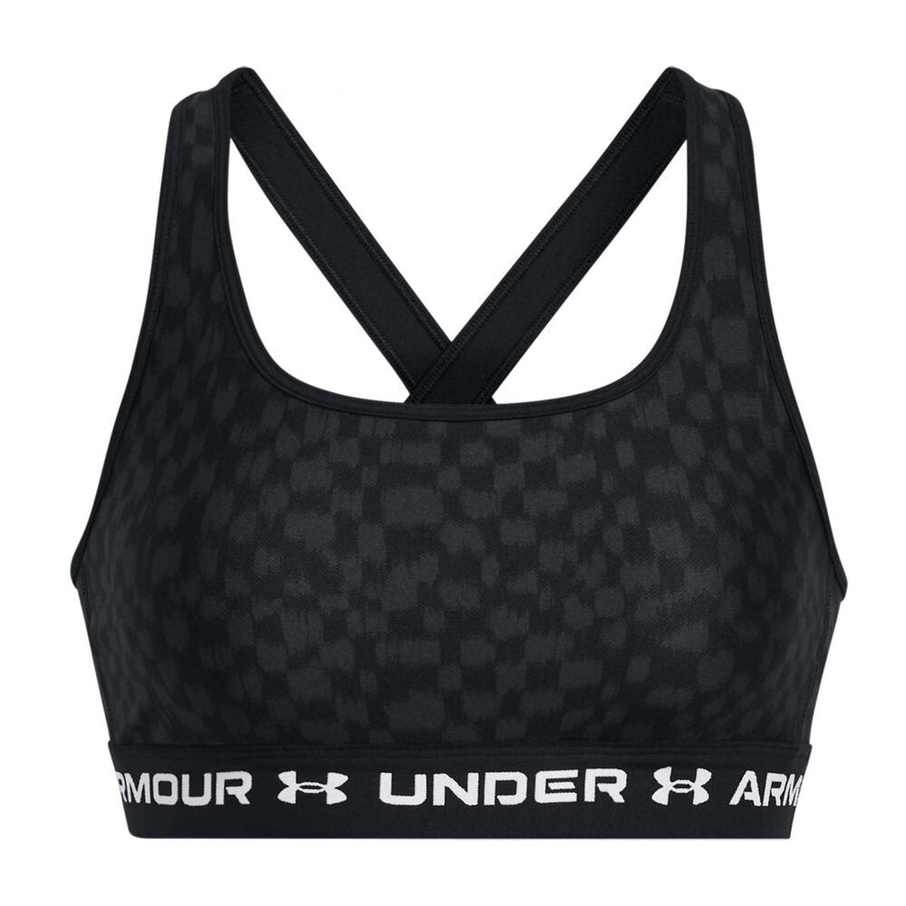 Bra Deportivo Under Armour para Mujer Crossback Mid Print Negro
