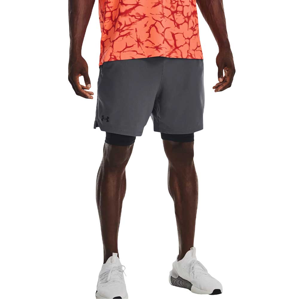 Short 2 en 1 Under Armour para Hombre Vanish Woven 2 in 1 Gris