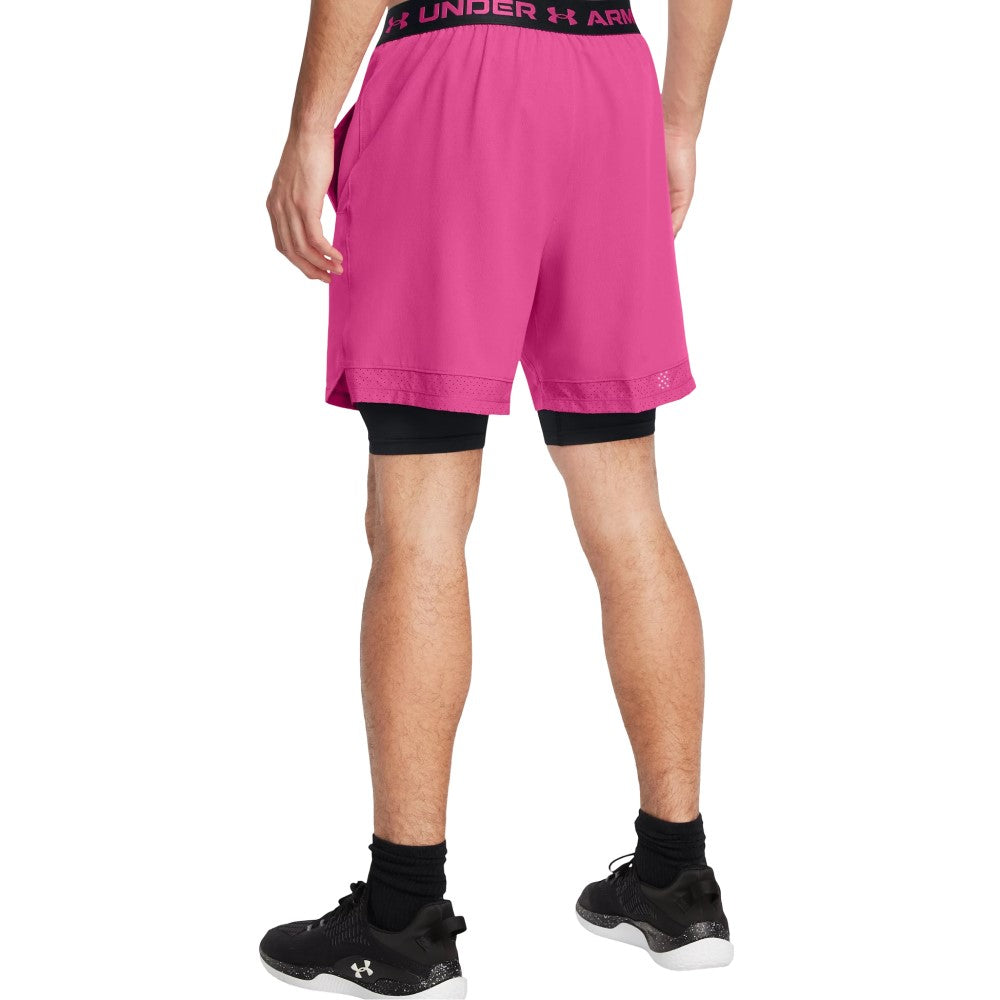 Short 2 en 1 Under Armour para Hombre Vanish Woven 2 in 1 Rosa