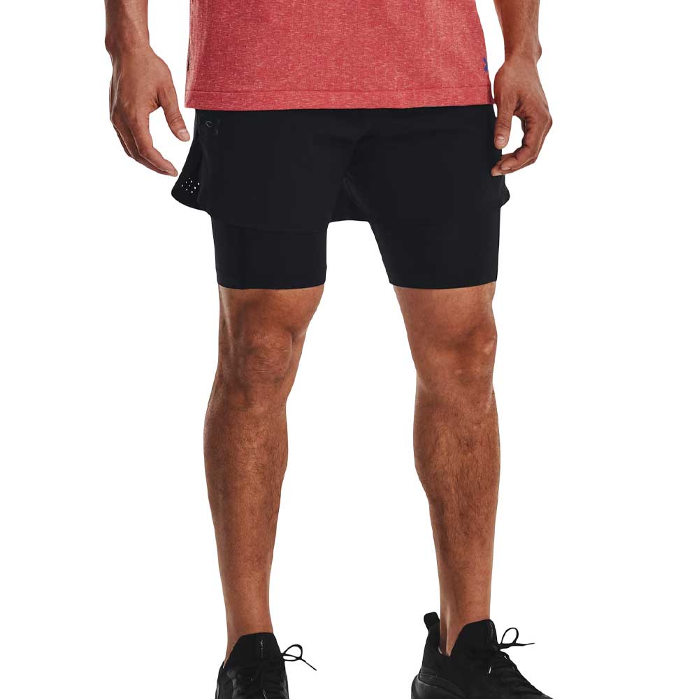 Short 2 En 1 Under Armour para Hombre Vanish Elite 2 in 1 Short Negro
