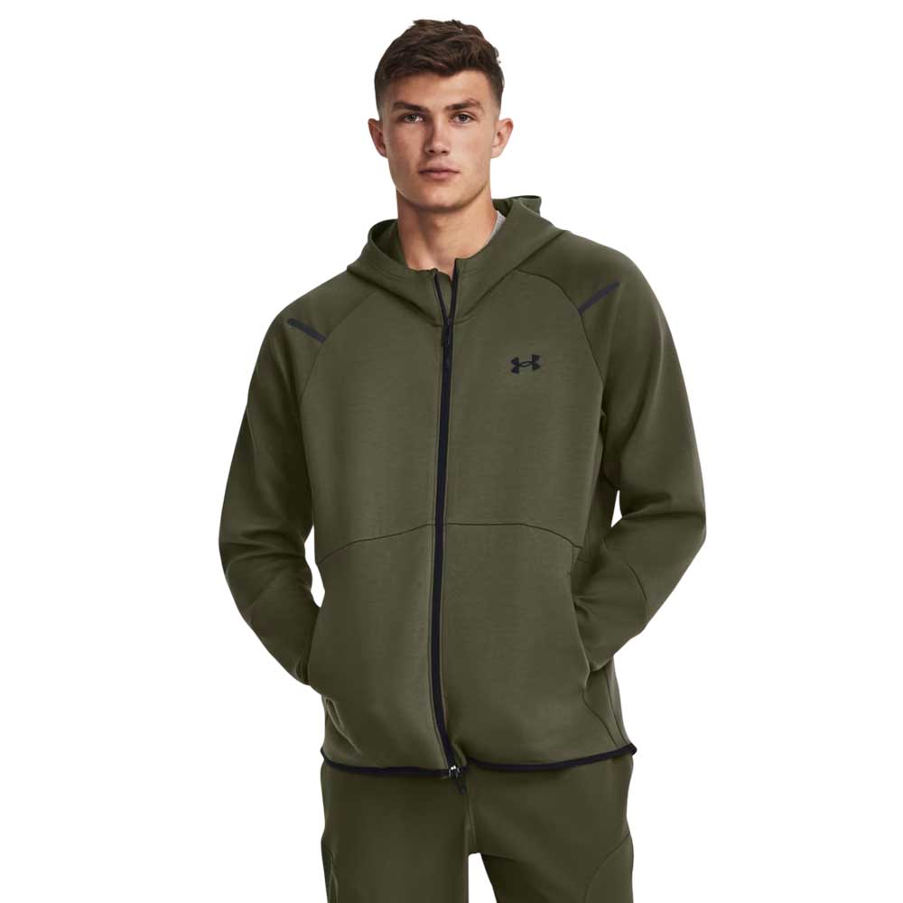 Sudadera con Gorro Under Armour para Hombre Rival Fleece FZ Hoodie Verde