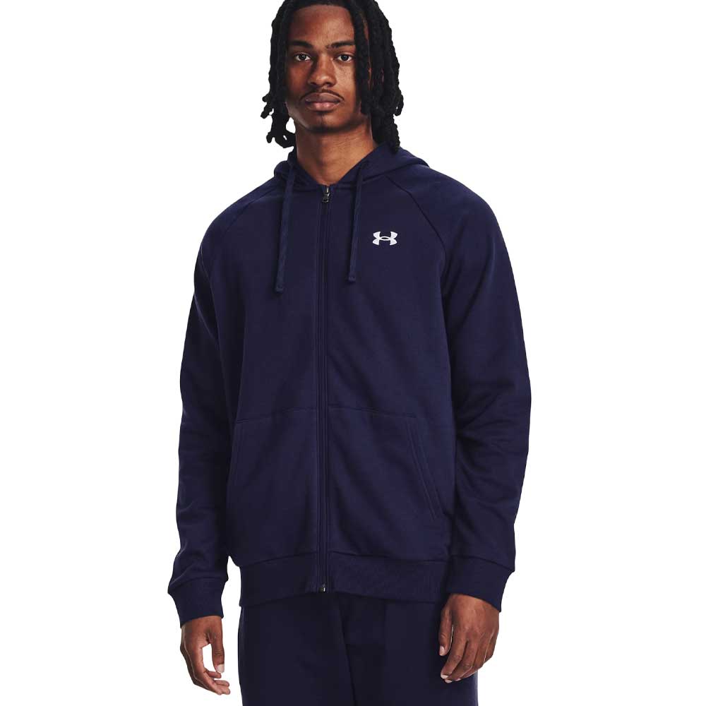 Sudadera con Gorro Under Armour para Hombre Rival Fleece FZ Hoodie Azul