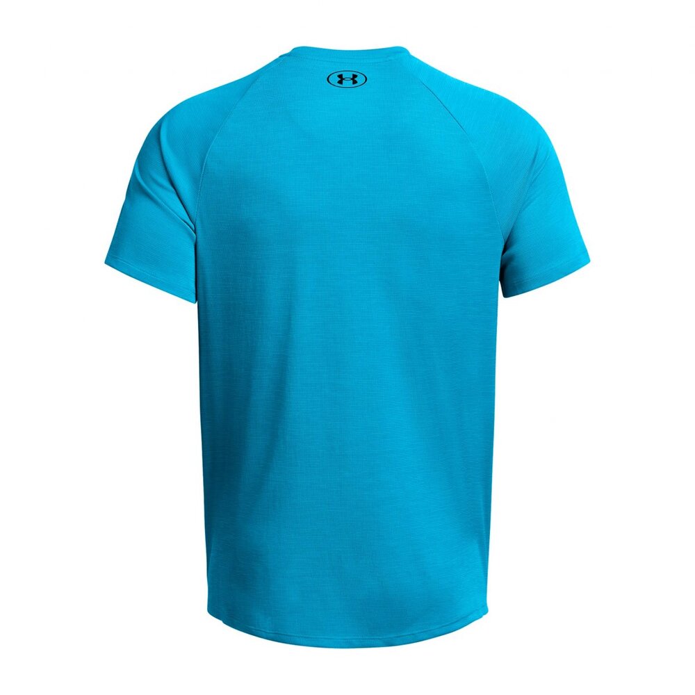 Playera Manga Corta Under Armour para Hombre Tech Textured SS Azul