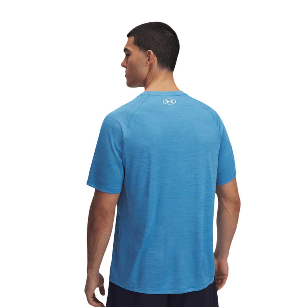 Playera Manga Corta Under Armour para Hombre Tech Textured SS Azul