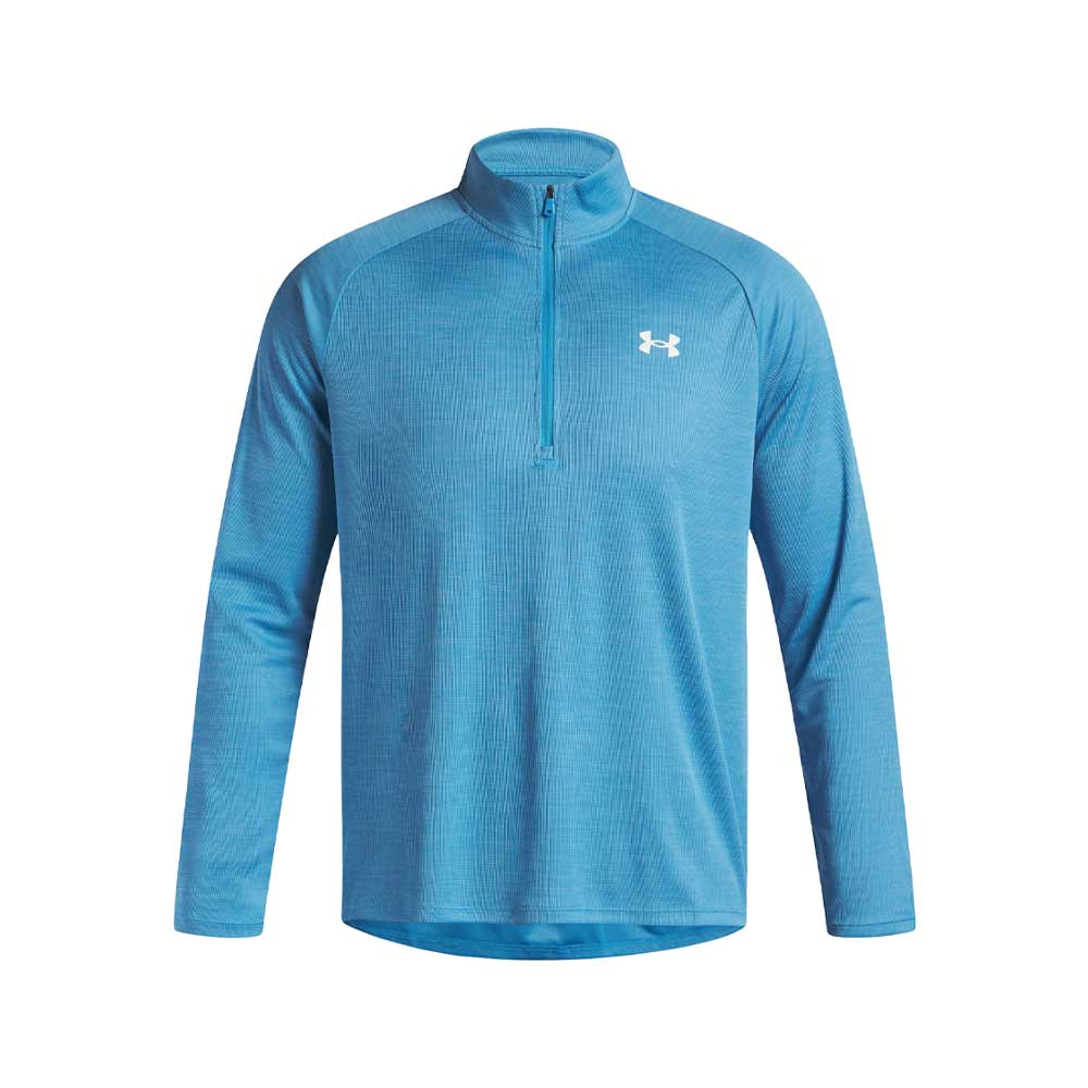 Playera Manga Larga Under Armour para Hombre Tech Textured 1/2 Zip Azul