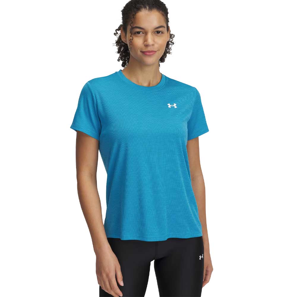 Playera Manga Corta Under Armour para Mujer Tech Textured SS Azul