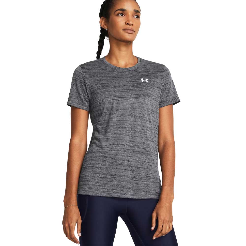 Playera Manga Corta Under Armour para Mujer Tech Tiger SS Negro