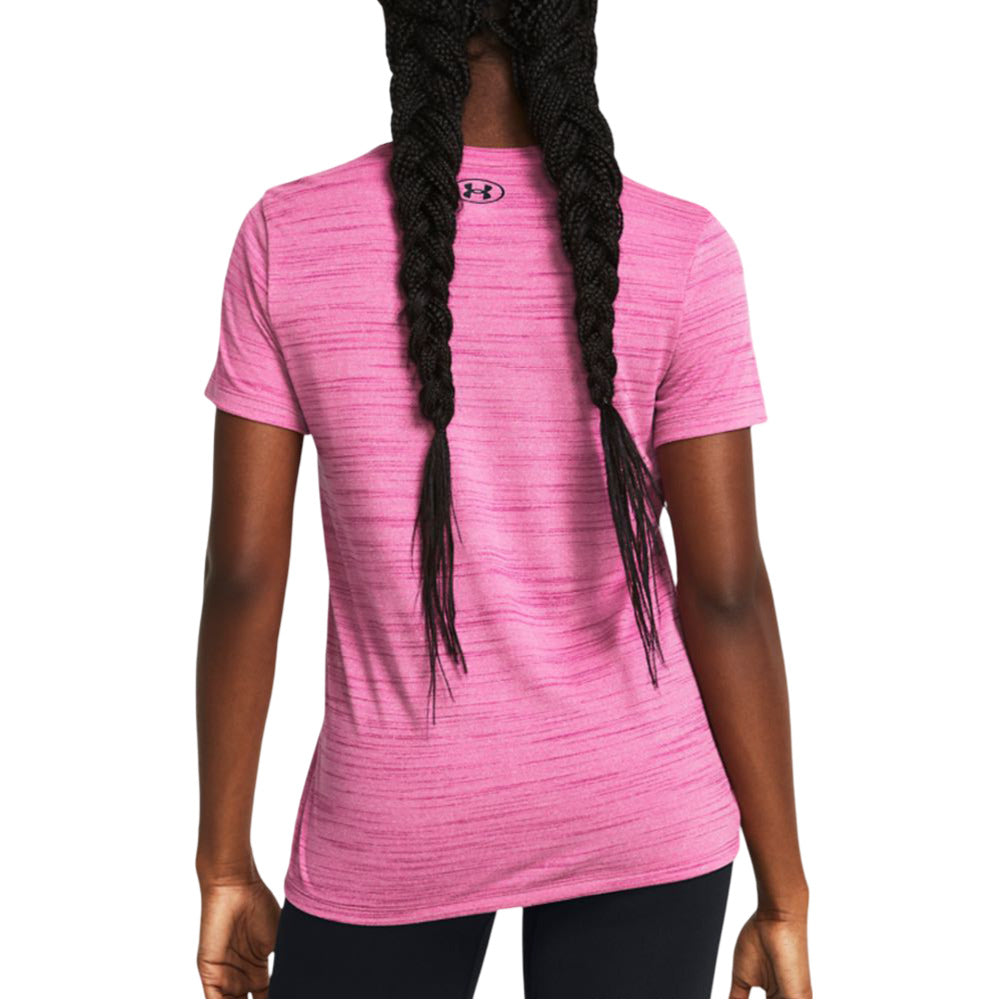 Playera Manga Corta Under Armour para Mujer Tech Tiger SSC Rosa