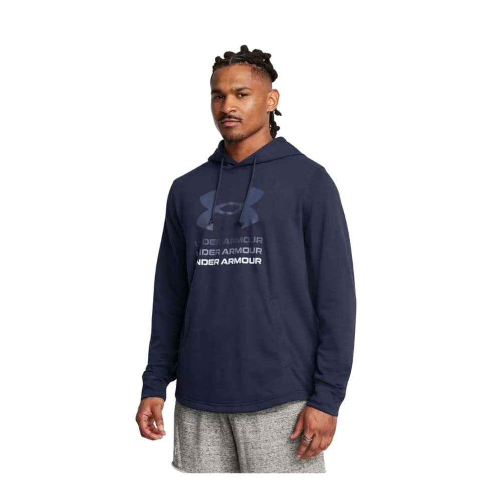 Sudadera Con Gorro Under Armour para Hombre Rival Terry Graphic Hoodie Azul