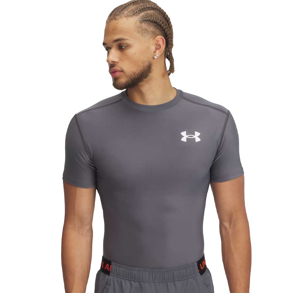 Playera Manga Corta Under Armour para Hombre HG OG Compression SS Gris
