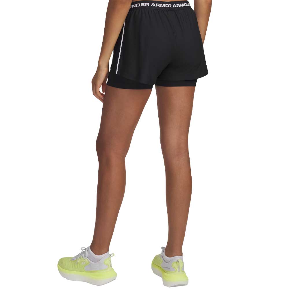 Short 2 En 1 Under Armour para Mujer Tech Play Up 2 in 1 Shorts Negro