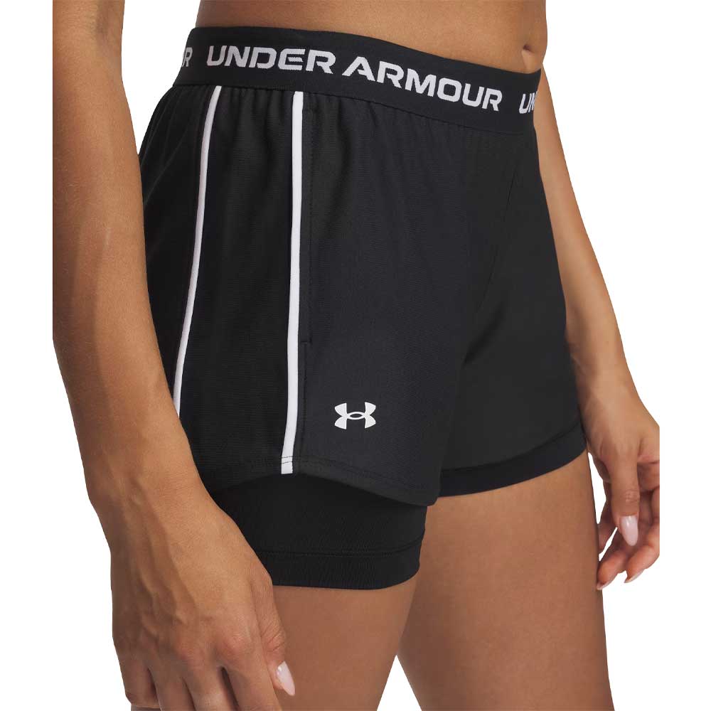Short 2 En 1 Under Armour para Mujer Tech Play Up 2 in 1 Shorts Negro