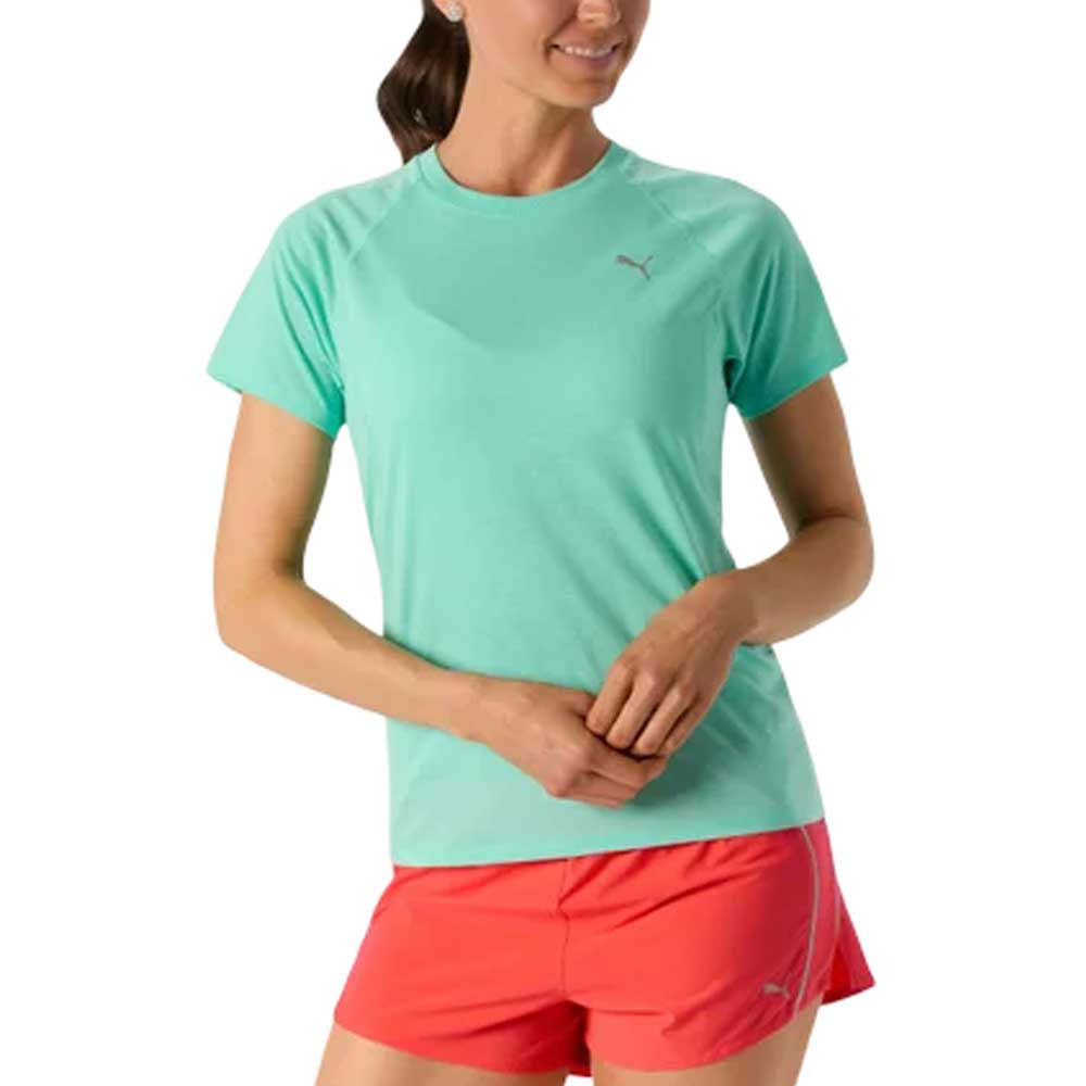 Playera Manga Corta Puma para Mujer Run Velocity Tee Verde