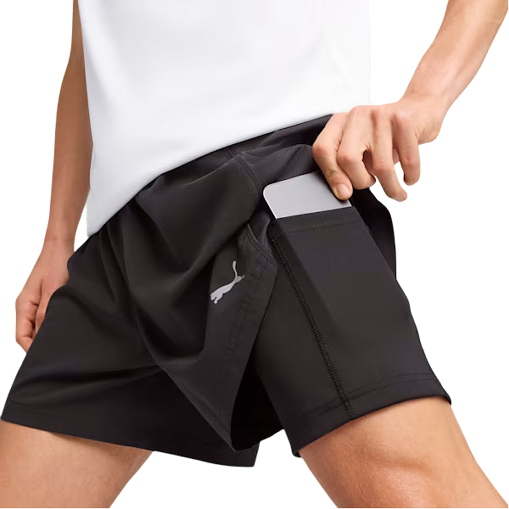Short 2 en 1 Puma para Hombre Run Velocity 2 in 1 Short Negro