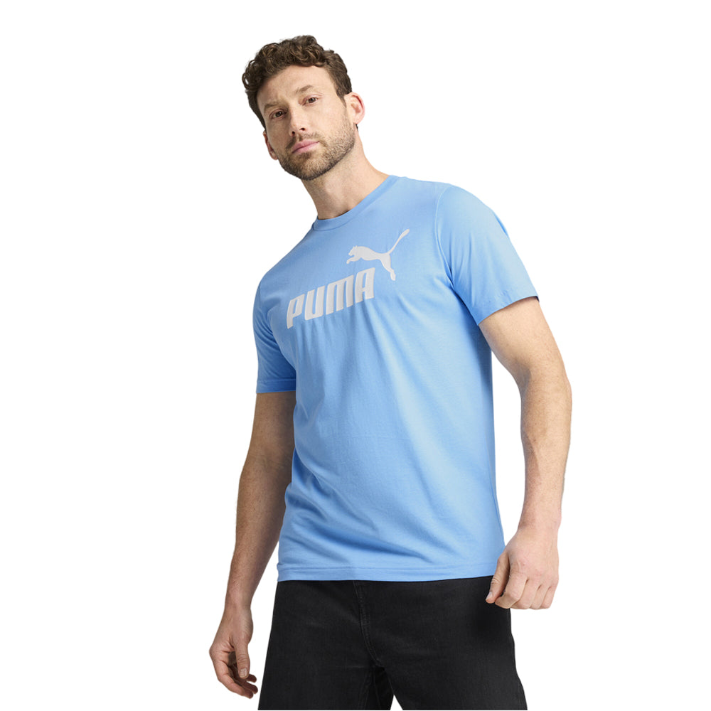 Playera Manga Corta Puma para Hombre Ess No. 1 Logo Tee Azul