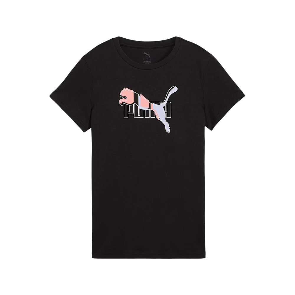 Player Manga Corta Puma para Mujer Ess Logo Lab Tee Negro