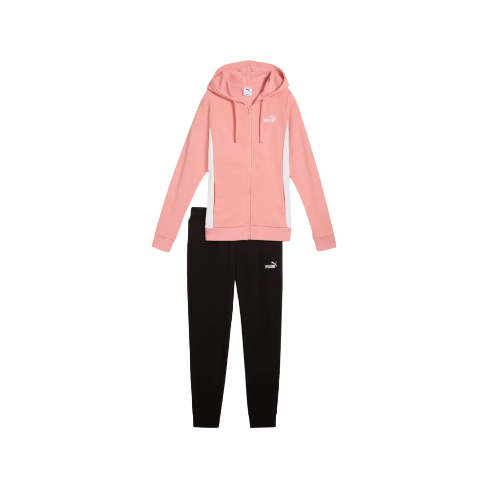 Conjunto Puma para Mujer Hooded Sweat Suit TR Cl Rosa-Negro